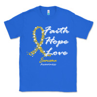 True Royal sarcoma awareness t  shirt sarcoma awareness faith hope love   in this Classic Tee - linhVisuals
