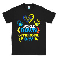 Black world down syndrome day t shirt support and awareness 3.21 t shirt Classic Tee - linhVisuals