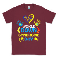 Burgundy world down syndrome day t shirt support and awareness 3.21 t shirt Classic Tee - linhVisuals