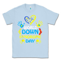 Dusty Blue world down syndrome day t shirt support and awareness 3.21 t shirt Classic Tee - linhVisuals