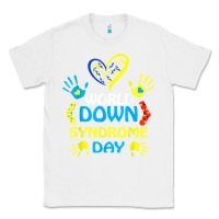 White world down syndrome day t shirt support and awareness 3.21 t shirt Classic Tee - linhVisuals