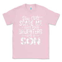 Bubblegum Pink you can't scare me i have four daughters and a son funny dad t shirt Classic Tee - linhVisuals