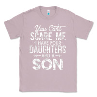 Lilac you can't scare me i have four daughters and a son funny dad t shirt Classic Tee - linhVisuals