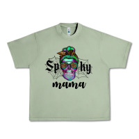 Oil Green spooky mama skull Urban Heavy Tee - RanaPortraitStore