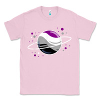 Bubblegum Pink asexual outer space planet ace pride t shirt Classic Tee - linhVisuals