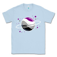 Dusty Blue asexual outer space planet ace pride t shirt Classic Tee - linhVisuals