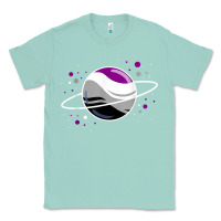 Seafoam asexual outer space planet ace pride t shirt Classic Tee - linhVisuals