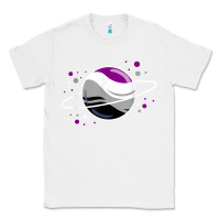 White asexual outer space planet ace pride t shirt Classic Tee - linhVisuals