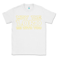 White may the lord be with you by jesus surfed apparel co premium t shirt Classic Tee - linhVisuals