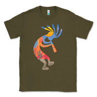 Army Green dancing kokopelli southwestern usa native american symbol t shirt Classic Tee - linhVisuals