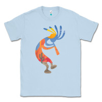 Dusty Blue dancing kokopelli southwestern usa native american symbol t shirt Classic Tee - linhVisuals