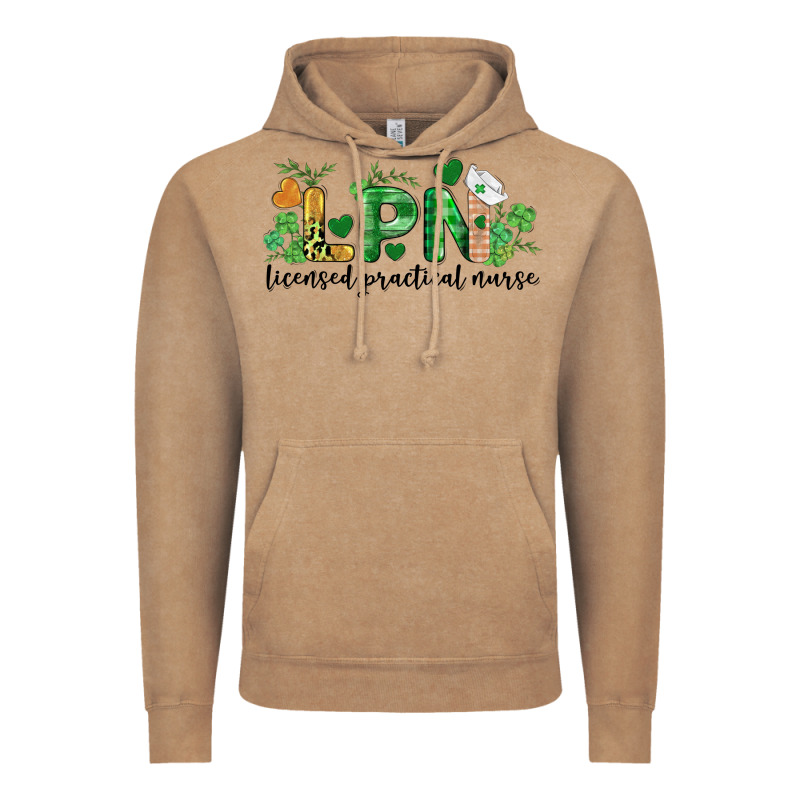 St. Patricks Day Registered Nurse Lpn Heart Vintage Hoodie by BarkalooDesign | Teevron