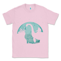 Bubblegum Pink bigfoot riding loch ness monster sasquatch ufo abduction pullover hood Classic Tee - linhVisuals