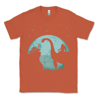 Copper bigfoot riding loch ness monster sasquatch ufo abduction pullover hood Classic Tee - linhVisuals