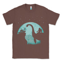 Chestnut bigfoot riding loch ness monster sasquatch ufo abduction pullover hood Classic Tee - linhVisuals