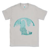 Moon Dust bigfoot riding loch ness monster sasquatch ufo abduction pullover hood Classic Tee - linhVisuals