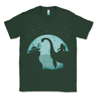 Sports Green bigfoot riding loch ness monster sasquatch ufo abduction pullover hood Classic Tee - linhVisuals