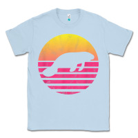 Dusty Blue classic manatee gift t shirt Classic Tee - linhVisuals