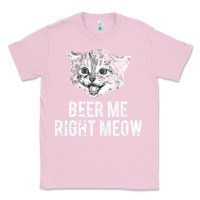 Bubblegum Pink beer me right meow Classic Tee - linhVisuals