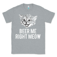 Heather Grey beer me right meow Classic Tee - linhVisuals