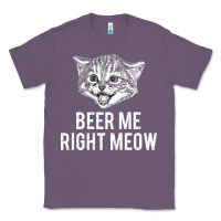 Lavender beer me right meow Classic Tee - linhVisuals