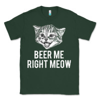 Sports Green beer me right meow Classic Tee - linhVisuals