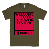 Army Green Horizon Festival Classic Tee - linhVisuals