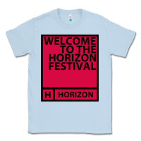 Dusty Blue Horizon Festival Classic Tee - linhVisuals