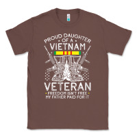 Chestnut womens proud daughter of a vietnam veteran freedom isn't free v neck t Classic Tee - linhVisuals
