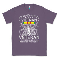 Lavender womens proud daughter of a vietnam veteran freedom isn't free v neck t Classic Tee - linhVisuals