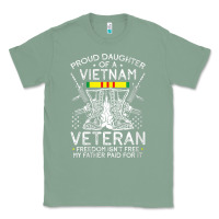 Sage womens proud daughter of a vietnam veteran freedom isn't free v neck t Classic Tee - linhVisuals