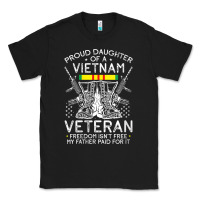 Black womens proud daughter of a vietnam veteran freedom isn't free v neck t Classic Tee - linhVisuals