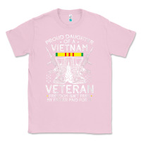 Bubblegum Pink womens proud daughter of a vietnam veteran freedom isn't free v neck t Classic Tee - linhVisuals