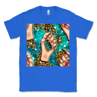 True Royal nail art with leopard and turquoise  gemstone seamless pattern bbs Classic Tee - BundleAndBundleShop