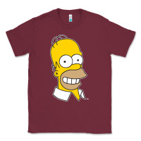 Burgundy the simpsons homer simpson face sweatshirt Classic Tee - linhVisuals