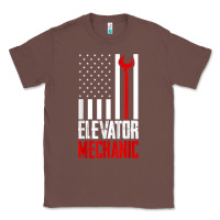 Chestnut elevator mechanic american flag gift for elevator technician t shirt Classic Tee - linhVisuals