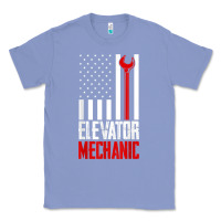 Colony Blue elevator mechanic american flag gift for elevator technician t shirt Classic Tee - linhVisuals
