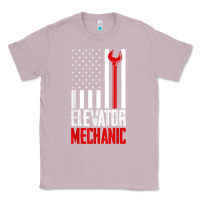 Lilac elevator mechanic american flag gift for elevator technician t shirt Classic Tee - linhVisuals
