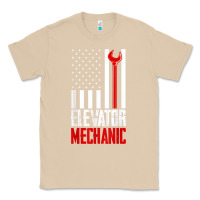 Mushroom elevator mechanic american flag gift for elevator technician t shirt Classic Tee - linhVisuals
