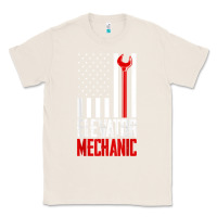 Natural elevator mechanic american flag gift for elevator technician t shirt Classic Tee - linhVisuals