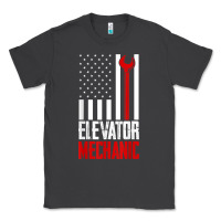 Smoke elevator mechanic american flag gift for elevator technician t shirt Classic Tee - linhVisuals