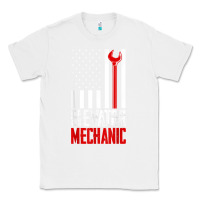 White elevator mechanic american flag gift for elevator technician t shirt Classic Tee - linhVisuals