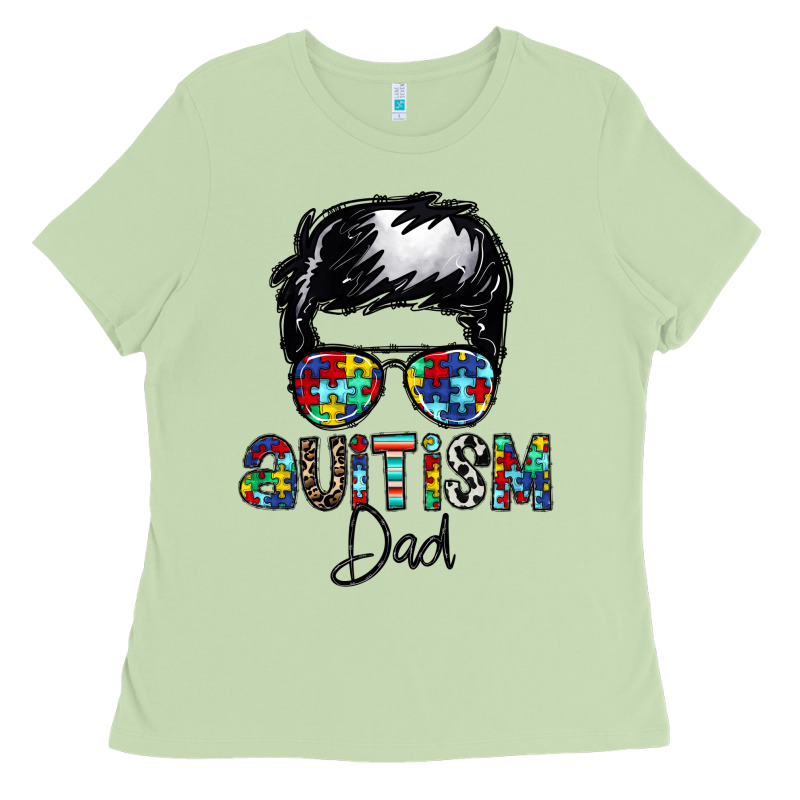 Autism Dad Ladies Tee by CowhideDigitalArt | Teevron