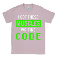 Lilac funny programmer writing code muscles meme for computer geek Classic Tee - linhVisuals