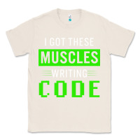 Natural funny programmer writing code muscles meme for computer geek Classic Tee - linhVisuals