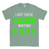Sage funny programmer writing code muscles meme for computer geek Classic Tee - linhVisuals