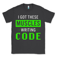 Smoke funny programmer writing code muscles meme for computer geek Classic Tee - linhVisuals