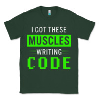 Sports Green funny programmer writing code muscles meme for computer geek Classic Tee - linhVisuals