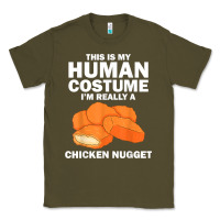 Army Green funny chicken nugget costume for kids fashion nugget foodie t shirt Classic Tee - linhVisuals