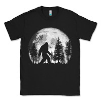 Black bigfoot in the forest hiding at night full moon trees nature t shirt Classic Tee - linhVisuals